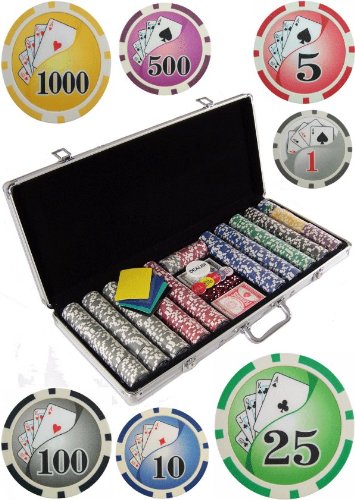 Bluff King 650 11.5 Gram Clay Composite Poker Chips with Special Designs and Gaming Accessories.