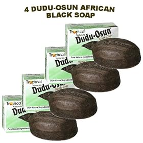 Dudu-osun African Black Soap (100% Pure) Pack of 4