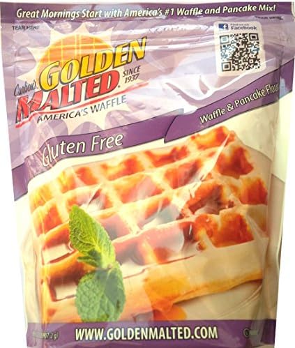 Carbon's Golden Malted Pancake &amp; Waffle Flour Mix, Gluten Free, 32-Ounces