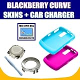 Blackberry Curve 8300 8310 8320 8330 Trackball + 2 Skins Accessory Kit with Exclusive FREE Complimentary Super Deal Micro Fiber Cleaning Cloth