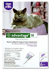 Advantage Topical Solution Flea Treatment for Cats Over 9 Pounds, 6 Applications