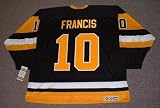 RON FRANCIS Pittsburgh Penguins 1992 CCM Vintage Throwback Away Hockey Jersey