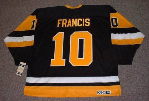 Buy RON FRANCIS Pittsburgh Penguins 1992 CCM Vintage Throwback Away Hockey Jersey
