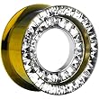 3/4" Golden Titanium Double Row CZ Screw Fit Tunnel