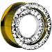 3/4" Golden Titanium Double Row CZ Screw Fit Tunnel