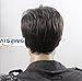 ATOZWIG@Quality Men Short Cool Lolita Black Grey Mix Wig Capless Caps Comb+Clip+Wig Cap