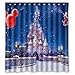 Disney Castle Design Christmas Gift Design of Waterproof Bathroom Fabric Shower Curtain with 12hooks 66
