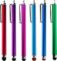 Pack of 6 Stylus - Red, Purple, Pink, Blue, Sea Blue, Green - Universal Touch Screen Pen for Kindle Fire Ipad 1 2 3 Ipod Iphone 4 4S 3g 3gs Motorola Xoom Samsung Galaxy Tab 8.9 10.1, Blackberry Playbook HTC Flyer Evo View Tablet - With Microfiber Cloth In The Friendly Swede&reg; Retail Packaging