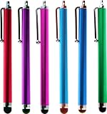 Pack of 6 Stylus - Red, Purple, Pink, Blue, Sea Blue, Green - Universal Touch Screen Pen for Kindle Fire Ipad 1 2 3 Ipod Iphone 4 4S 3g 3gs Motorola Xoom Samsung Galaxy Tab 8.9 10.1, Blackberry Playbook HTC Flyer Evo View Tablet - With Microfiber Cloth In The Friendly Swede® Retail Packaging