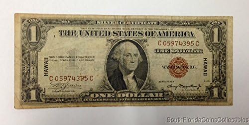 Series of 1935a $1 Hawaii Silver Certificate