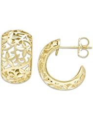 Floral Earrings in 14K Yellow Gold - 10mm