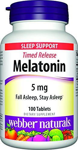 Webber Naturals Melatonin Timed Release, Extra Strength, 5 mg, 100 Count Webber Naturals Melatonin Timed Release, Extra Strength, 5 mg, 100 Count