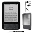 Protective Slim Flexible Durable Silicone Cover Case Skin For Kindle Wireless Reading Device, Wi-Fi, 6" Display Latest Generation + includes a Determination Hand Strap + Includes a Anti Glare Screen Protector + Includes a Crystal Clear High Quality HD Noise Filter Ear buds Headset with Mic and mute button ( 3.5mm Jack )
