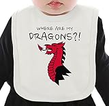 Where are my dragons? ネクタイを有する有機ビブ Medium