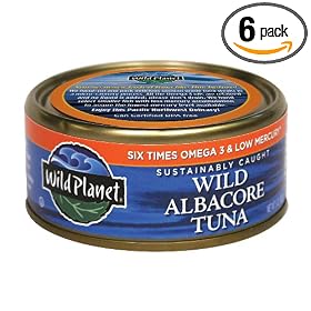 Wild Planet Sustainably Caught Wild Albacore Tuna, 5 Ounce Cans (Pack of 6)