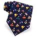 Racing Colors Tie by Alynn Novelty - Navy blue Silk