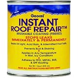 Geocel 25200 Instant Roof Repair Brushable Coating, 1 qt, Clear