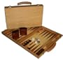 Heirloom Gift Bazaar 15 Inch Oak Wood Attache Backgammon Set