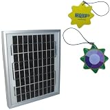 HQRP 6W Mono-crystalline Solar Panel 6 Watt (Size of 5 Watt / 5W) 12 Volt in Anodized Aluminum Frame 10 Years Limited Power Warranty