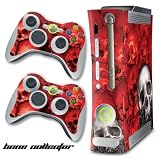 New XBOX 360 Console Protective Decal Skin - BoneCollector - Red