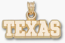 Texas Longhorns 1/4″ “Texas” Pendant – 10KT Gold Jewelry