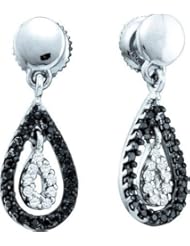 0.34CTW BLACK DIAMOND FASHION EARRING