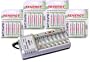T-868 High Volume Automatic Charger with 16 pcs Tenergy Centura Low Self Discharge AA 2000mAh Rechargeable Batteries, 4AA Card x4 ---NEW!