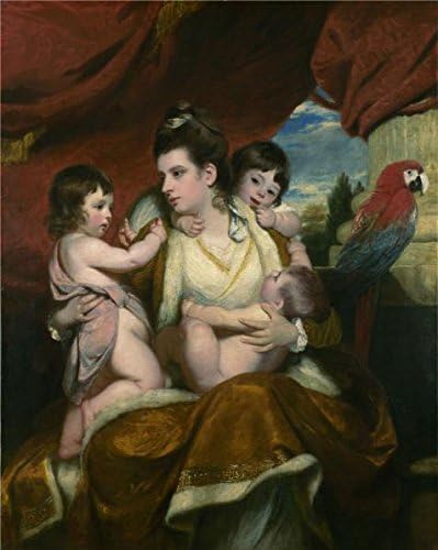 'Sir Joshua Reynolds-Lady Cockburn and her Three Eldest Sons,1773' oil painting, 18x23 inch / 46x57 cm ,printed on Cotton Canvas ,this Replica Art DecorativePrints on Canvas is perfectly suitalbe for Nursery decoration and Home artwork and Gifts