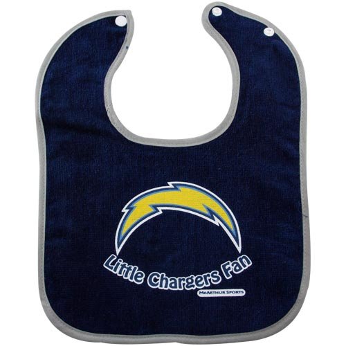 San Diego Chargers 2-Tone Snap Baby Bib