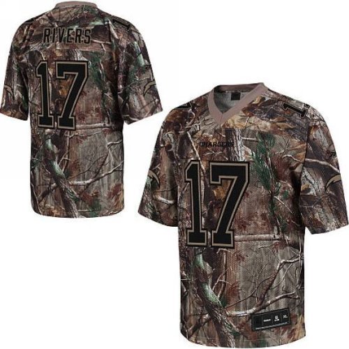 San Diego Chargers 17# Rivers Realtree Football Jersey Size 48-56