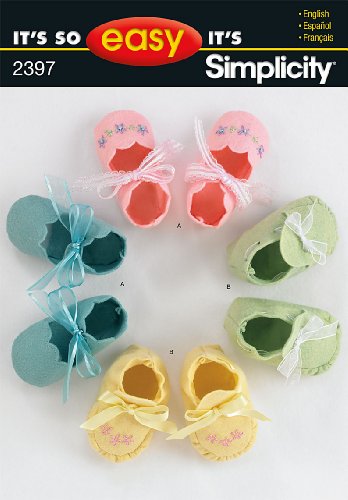 Simplicity Sewing Pattern 2397 It's So Easy Baby Booties, One Size