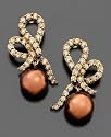 Le Vian 14k Gold Tahitian Pearl & Chocolate Diamond (1-1/8 ct. t.w.) Earrings