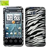 Black Silver Zebra Design, Rubberized Coated Surface Hard Plastic Case Skin ....