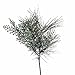 Factory Direct Craft Trio of Artificial Evergreen Pine Picks with Glitzy Ice Chunks and Accented with Glitter for Crafting and Decorating