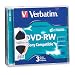 Electronics : Verbatim Mini DVD-RW DigitalMovie 1.4GB 2X 3pk Jewel Case Blister
