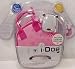I-Dog White with Pink Spots and Pink Carry Case