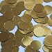 Round Flat Sequin 18mm Top Hole Very Deep Gold Metallic. Couture Paillettes. Made in USA