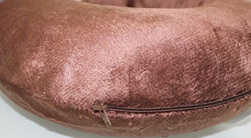 100% Memory Foam Travel Cushion Neck Pillow Best for Car Airplane Train or Home Use (Brown)