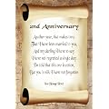 2nd Anniversary Personalised Poem Gift Print