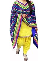 New Yellow Punjabi Patiala Suit Dress Material