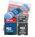 Secure Digital (SD) Multimedia Mobility Combo Kit of Sandisk 2GB microSD, SD Adapter, miniSD adapter and USB (Secure Digitial) SD High Speed Blue Color Card Reader / Writer