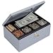 STEELMASTER Cash Box with Security Lock, Includes Keys, 11.25 x 4.38 x 7.5 Inches, Gray (221618201)
