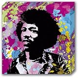 Jimi Hendrix Colours - Canvas - 40x40cm - Art247 Poster Print