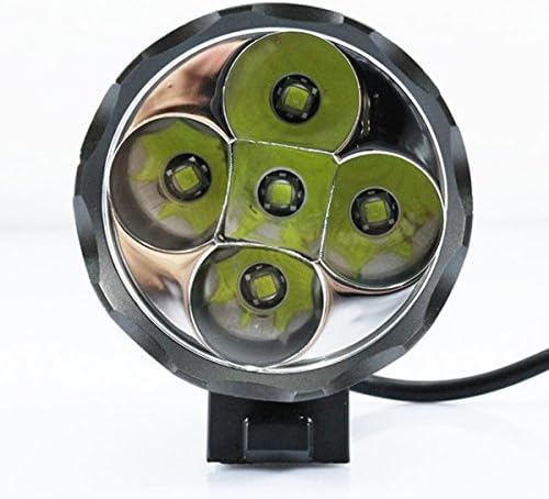 50W 6000LM CREE XML T6*5 3-Mode LED Headlamp Bicycle Lamp - Gray (4*18650)