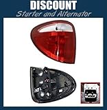 This Is A Brand New Aftermarket Tail Light Rear Brake Light Lamp Taillight Taillamp That Fits A 01 02 03 2001 2002 2003 Dodge Caravan Grand Caravan Chrysler Town & Country Voyager Passenger Side RH Right Hand DOT SAE Approved OE Replacement Clear Red Lens 4857600AH CH2801140