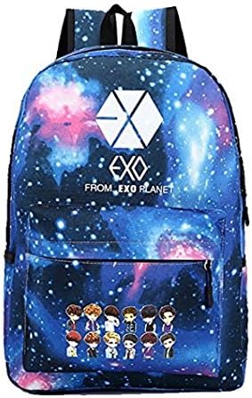 Teen Young Girls KPOP EXO Starry Sky Canvas Travel Backpacks Schoolbags