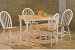 5 Pk Natural & White Dining Table & 4 Windsor Chairs