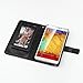 ULAK Note 3 Case, Galaxy Note 3 Case - Stand Feature Wallet Case Cover Premium Soft PU Leather Protective Skin Credit Card ID Holder Photo Slot for Samsung Galaxy Note 3 N9000 (Black)