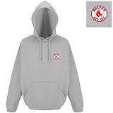 Boston Red Sox MLB Goalie Hooded Sweatshirt (Heather Grey)(Left Chest Logo)