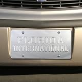 NCAA Florida International Golden Panthers Silver Mirrored License Plate